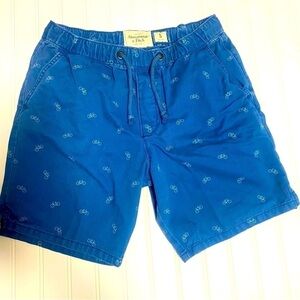 Abercrombie & Fitch Vintage Bicycle All Over Print Stretch Waist Short Small Y2K